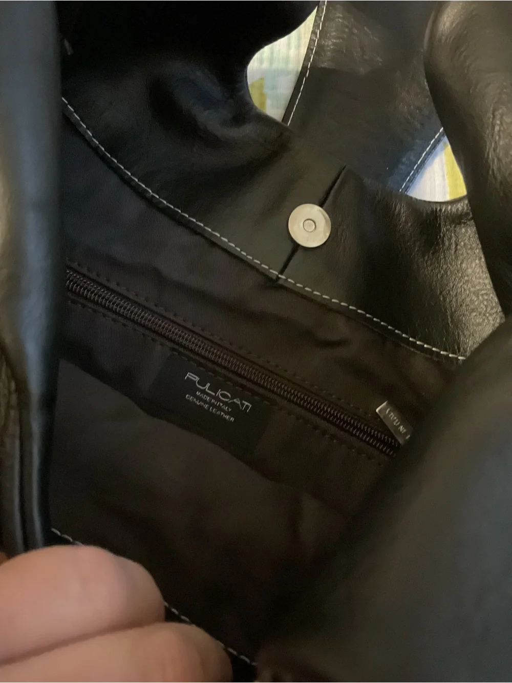 Pulicati Black Hobo Shoulder Bag